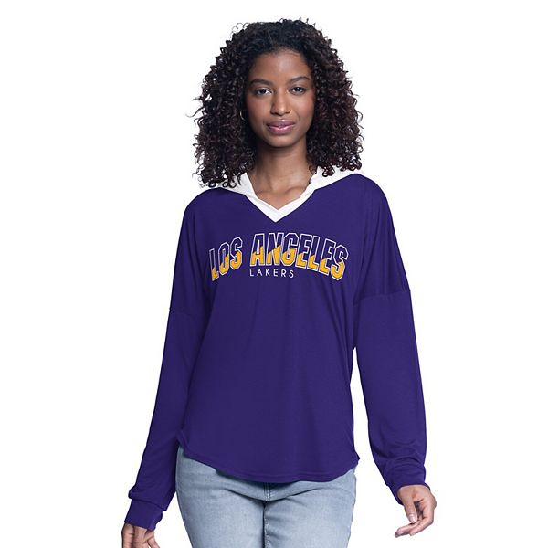 

Женский фиолетовый худи Los Angeles Lakers Bench Player оверсайз с длинным рукавом G-Iii 4Her By Carl Banks
