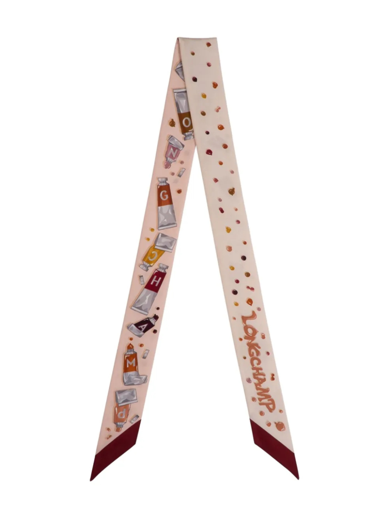 

Шарф Longchamp Couleurs de l'Art, розовый
