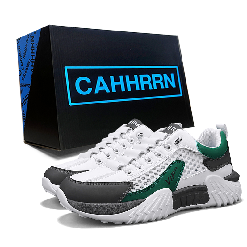 

CAHHRRN Мужские низкие повседневные кроссовки бело-зеленые, цвет White Green