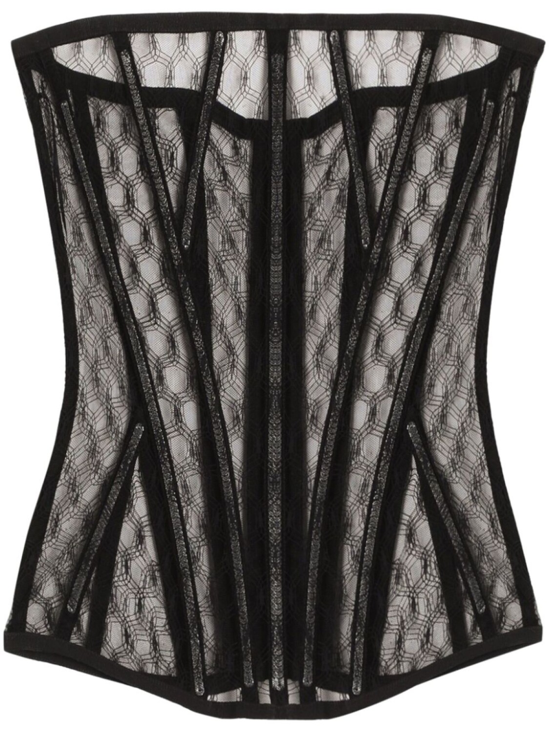 

Dolce & Gabbana корсет из тюля, черный