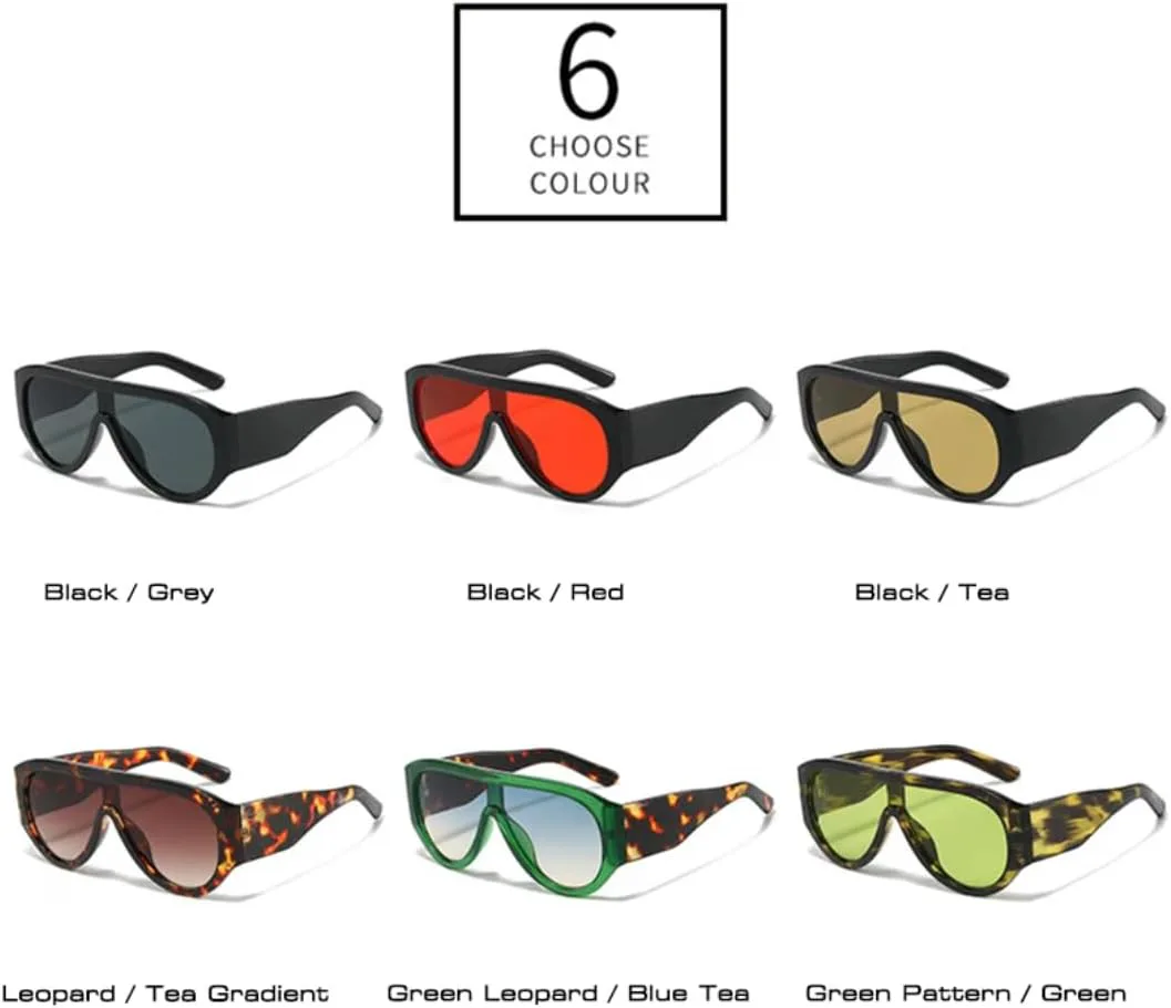 

Солнцезащитные очки с защитой UV400 | Большой размер, красно-зеленый градиент | для женщин и мужчин, для занятий спортом на открытом воздухе и вождения DSVIGF, 03