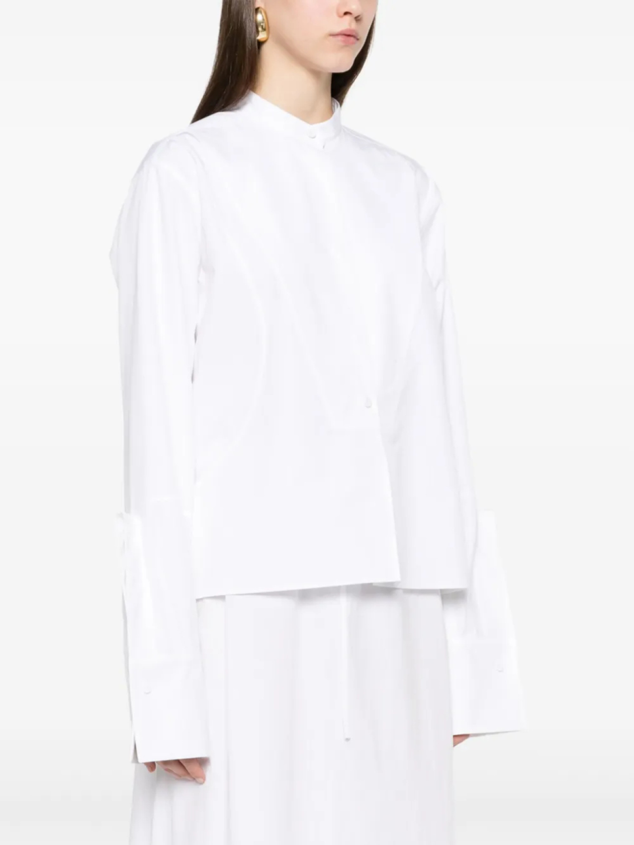 Рубашка Jil Sander из органического хлопка-поплина, белый — фото 3