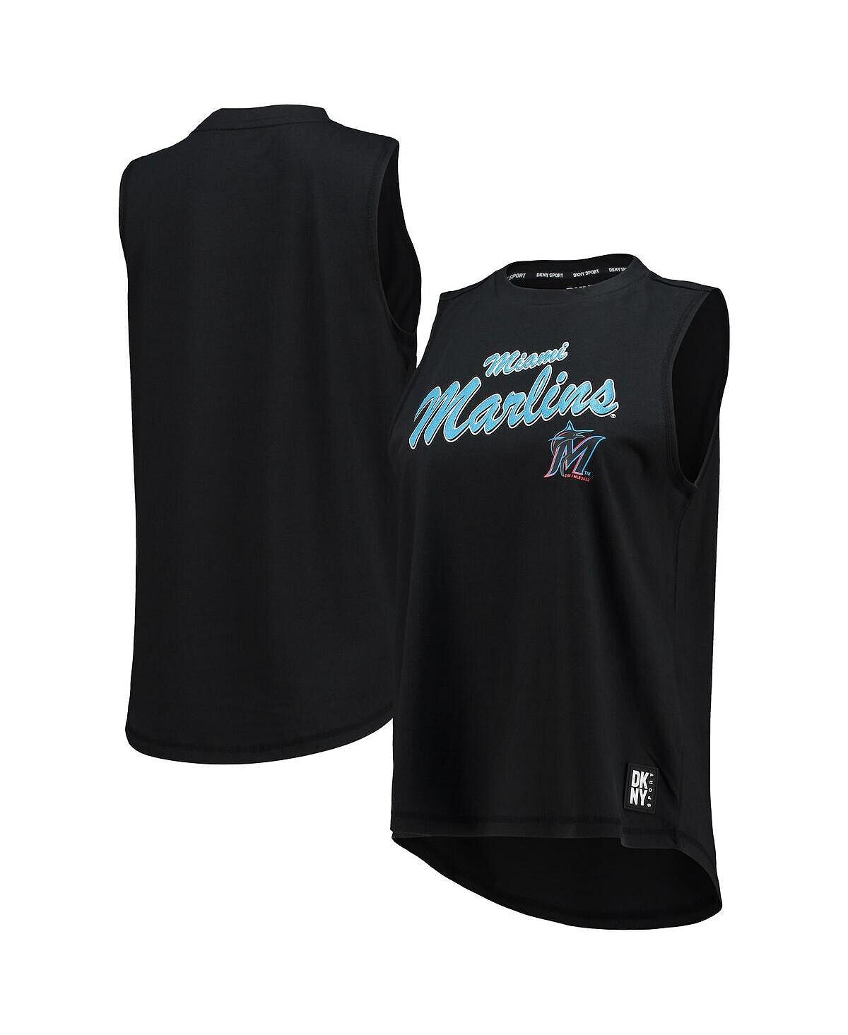 

Женская черная майка Miami Marlins Marcie DKNY, черный