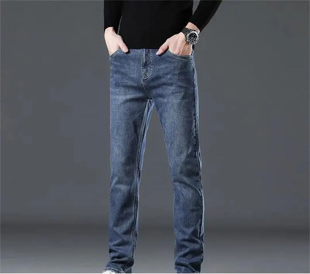 Джинсы свободные, Men's Retro, серый — фото 4