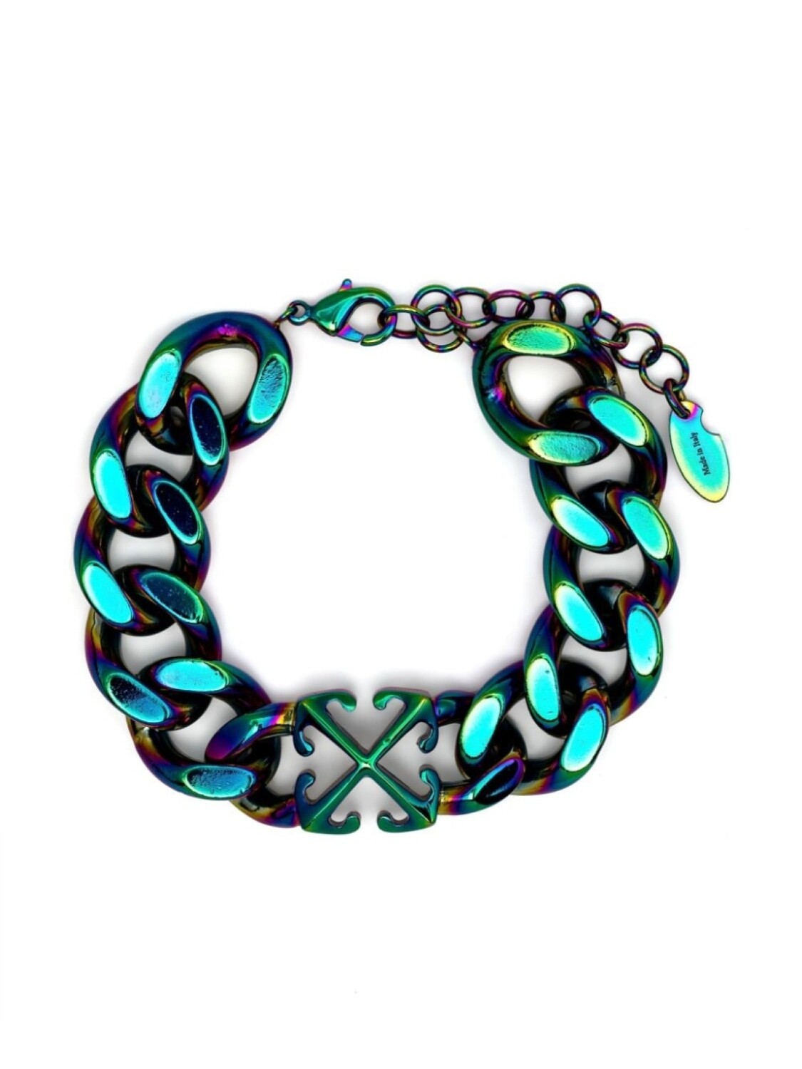 

Off-White браслет Iridescent Arrow Chain, зеленый