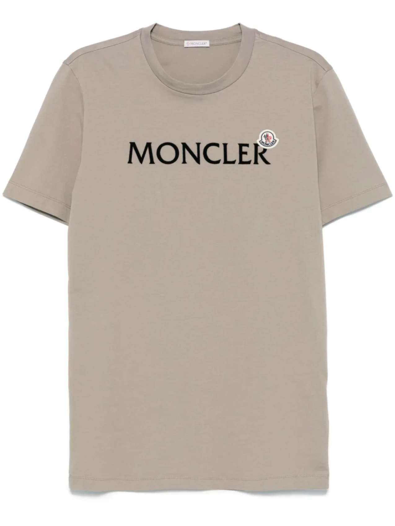 

Футболка из хлопка с набивным логотипом Moncler, серый