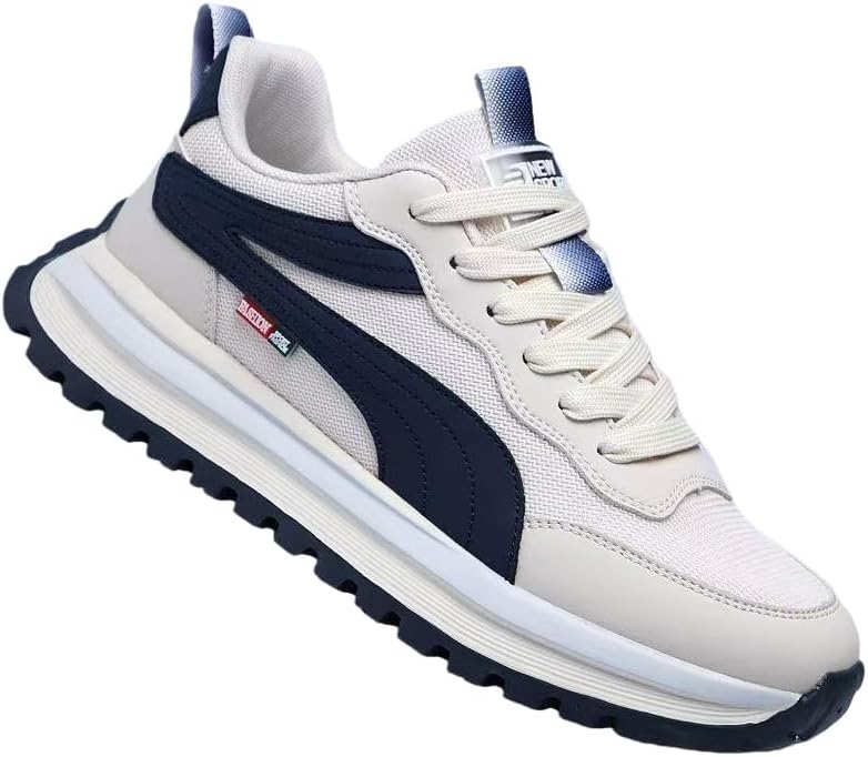 

Мужские спортивные кроссовки с высокой шнуровкой и толстой подошвой - дышащий сетчатый материал и верх из ПУ. Удобные и мягкие. Подходят для ежедневных прогулок на улице и бега Clolinde, белый