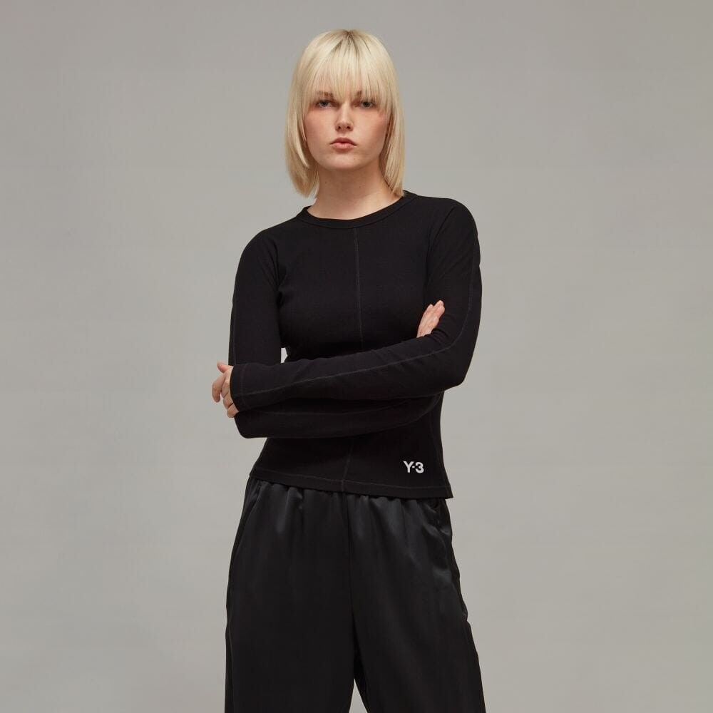 

Футболка Adidas Y-3 FITTED LONG SLEEVE TEE, черный
