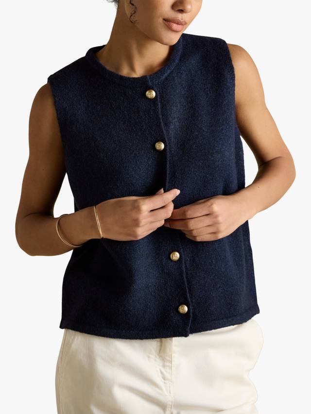 

Топ-майка Holly Button Joules, Navy