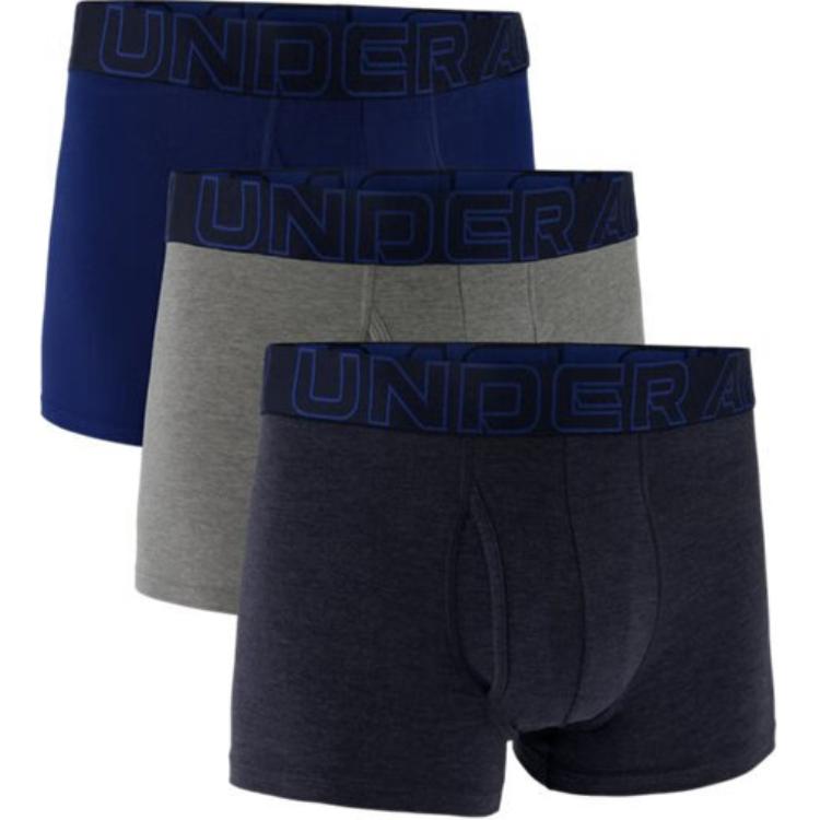 

Комплект из 3 мужских спортивных трусов Under Armour, 3 Pack (Black+Gray+Navy Blue)