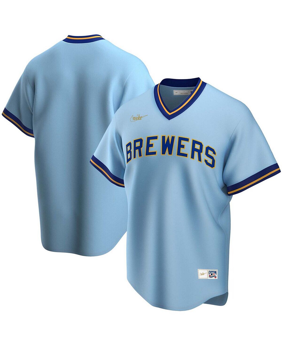 

Мужская футболка синего цвета Milwaukee Brewers Road Cooperstown Collection Team Джерси Nike, Синий, Мужская футболка синего цвета Milwaukee Brewers Road Cooperstown Collection Team Джерси Nike
