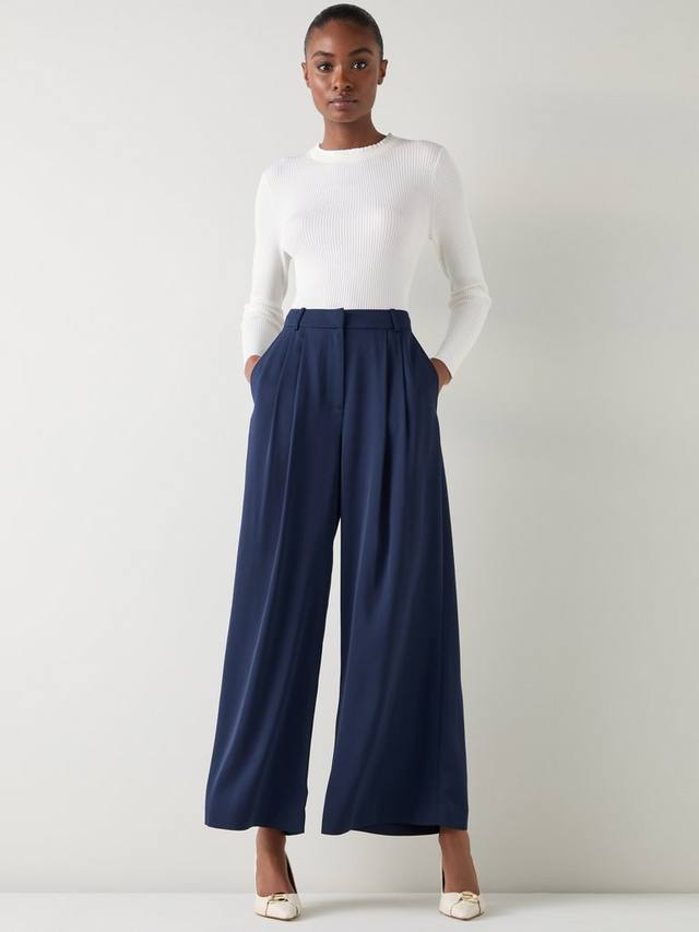 

Sykes широкие брюки крэп L.K.Bennett, Navy