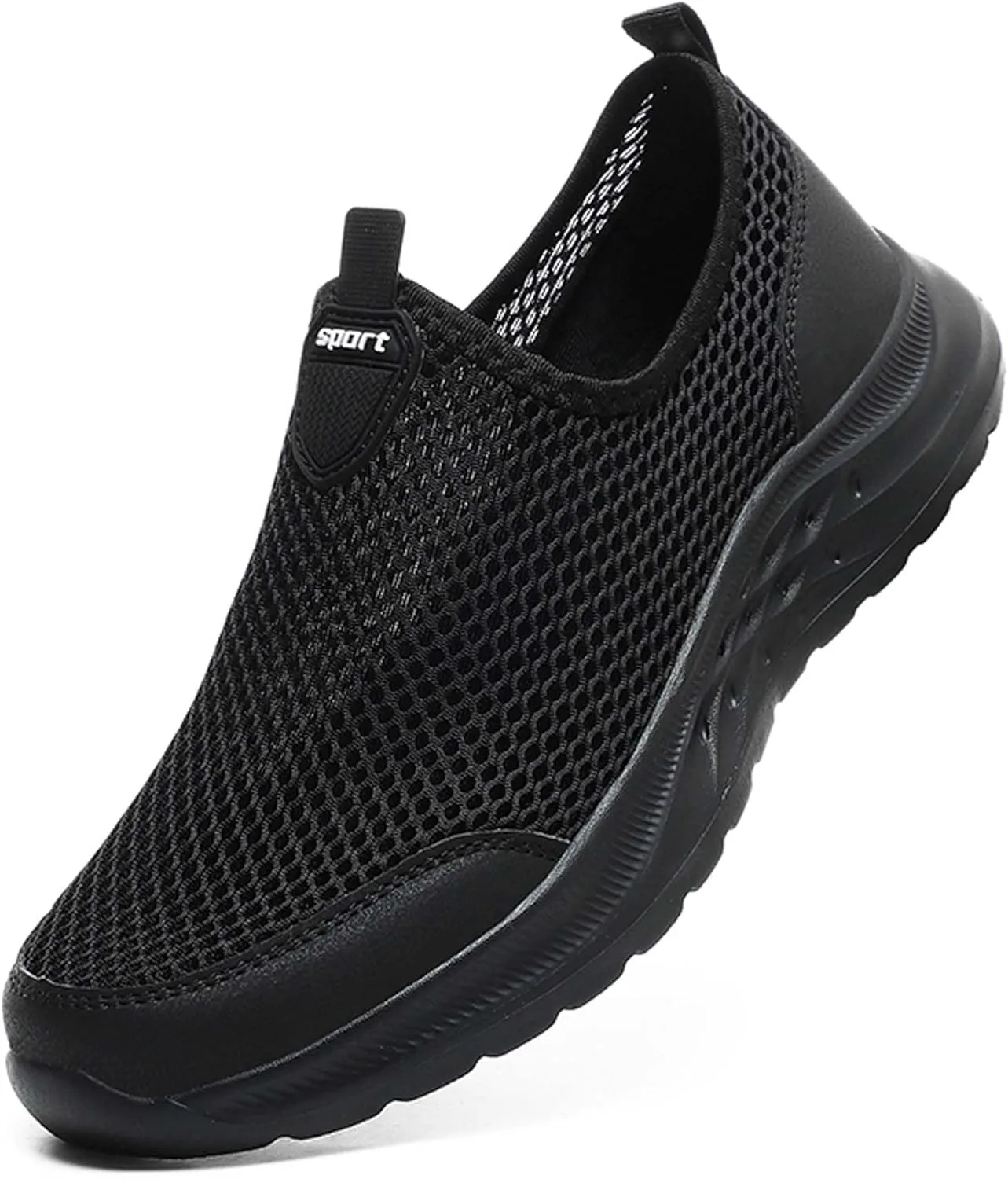 

Легкие мужские кроссовки, дышащие кроссовки из сетки, босоножки для мужчин, прогулочные туфли для мужчин, кроссовки для дома и улицы Vtiao, черный