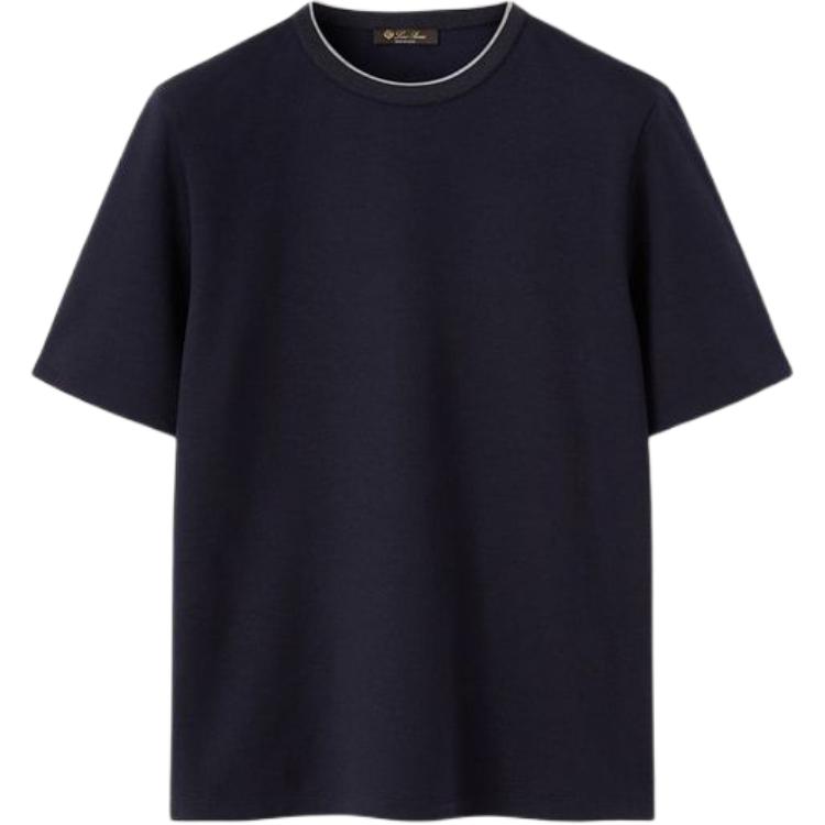 

Loro Piana Футболка мужская морская синяя с круглым вырезом умеренно прямого кроя, Синий, Loro Piana Футболка мужская морская синяя с круглым вырезом умеренно прямого кроя