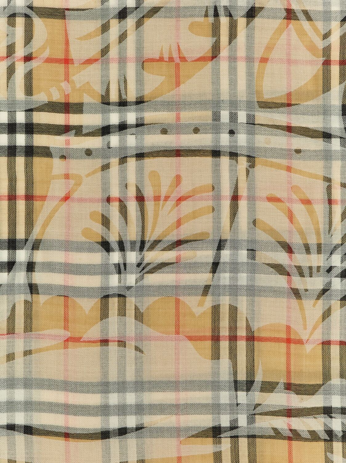 Шарф с дизайном «Всадник-рыцарь» BURBERRY, бежевый — фото 3