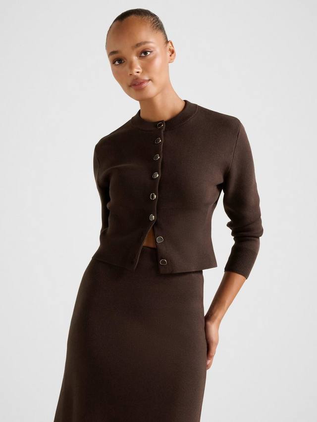 

Кардиган Ally с круглым вырезом Forever New, Chocolate