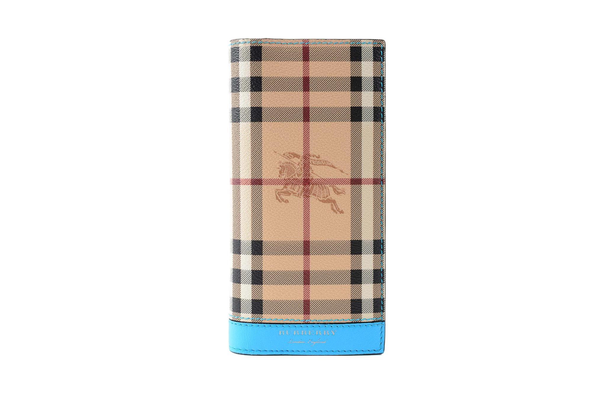 

Кошелёк с отделкой из телячьей кожи мужской Camel/Blue Burberry