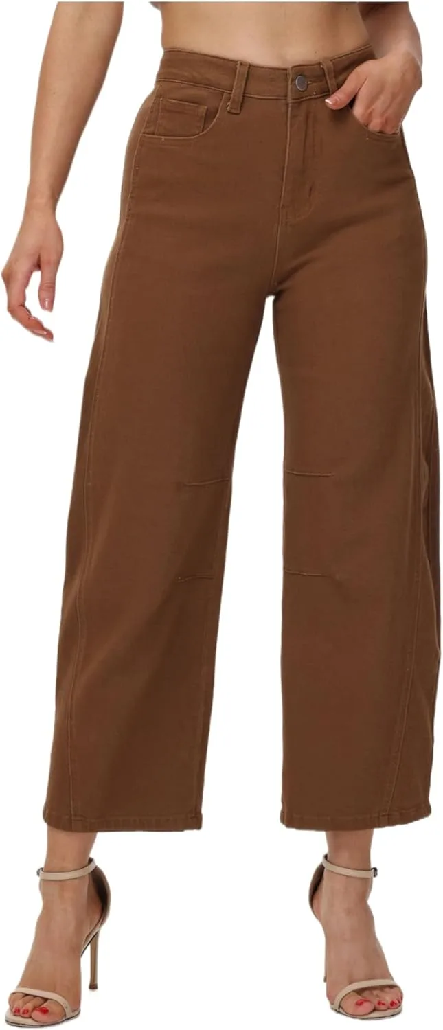 

Брюки-джинсы для женщин с высокой талией и широкими штанинами Y imoso