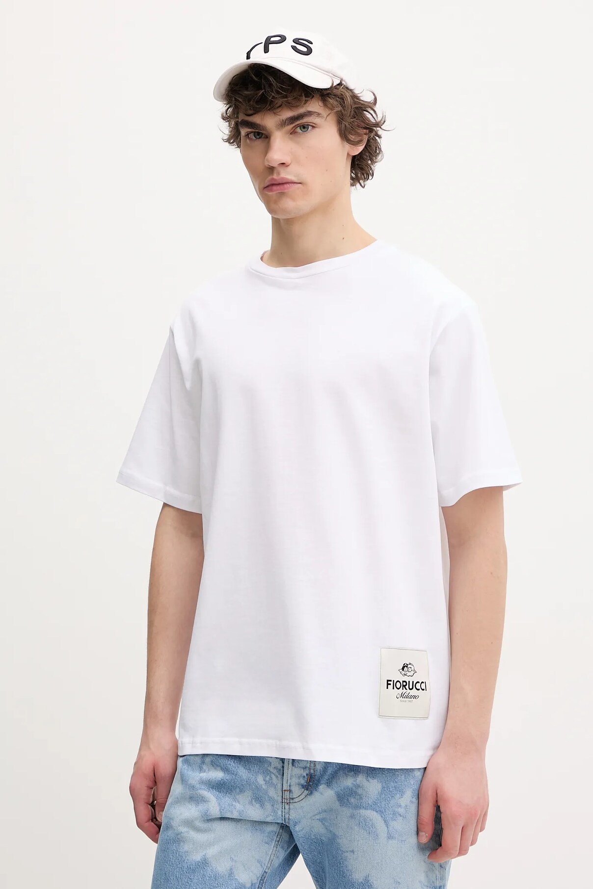 

Футболка хлопковая Футболка Label Regular Fit Fiorucci, белый