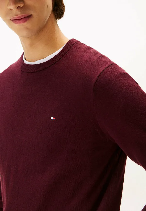 Джемпер с круглым вырезом из кашемира pima org ctn Tommy Hilfiger, Deep Burgundy — фото 4