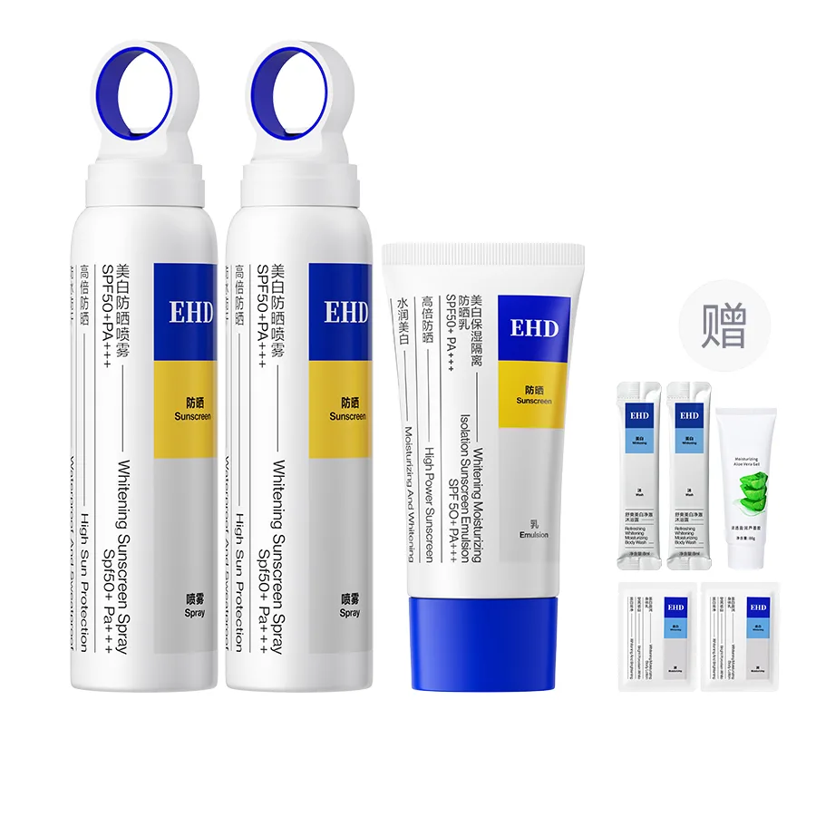 EHD Набор для ухода за кожей унисекс, [Box Not Included]Sunscreen Sprays *2+Sunscreen Lotions