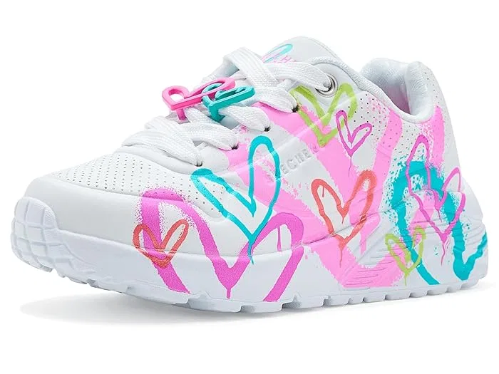 Кроссовки с принтом сердец Skechers X James Goldcrown-Uno Lite Flutter Hearts, White/Multi