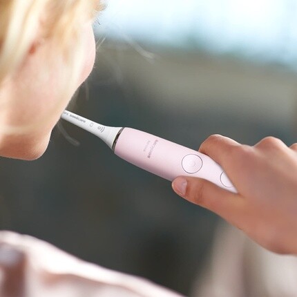 Philips Sonicare Diamondclean 9000 Sonic электрическая зубная щетка с приложением розовая — фото 3