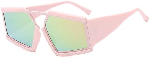 

Модные солнцезащитные очки неправильной квадратной формы для женщин и мужчин, винтажные солнцезащитные очки, трендовые модели, защита от ультрафиолета UV400 MTZJH, Pink Pink