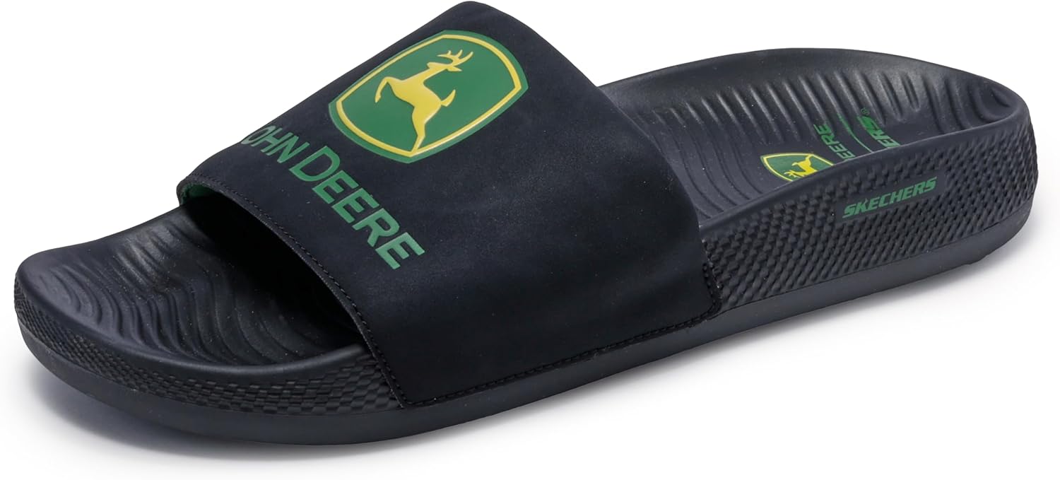 Мужские сандалии Skechers John Deere с фиксирующейся застежкой, черный