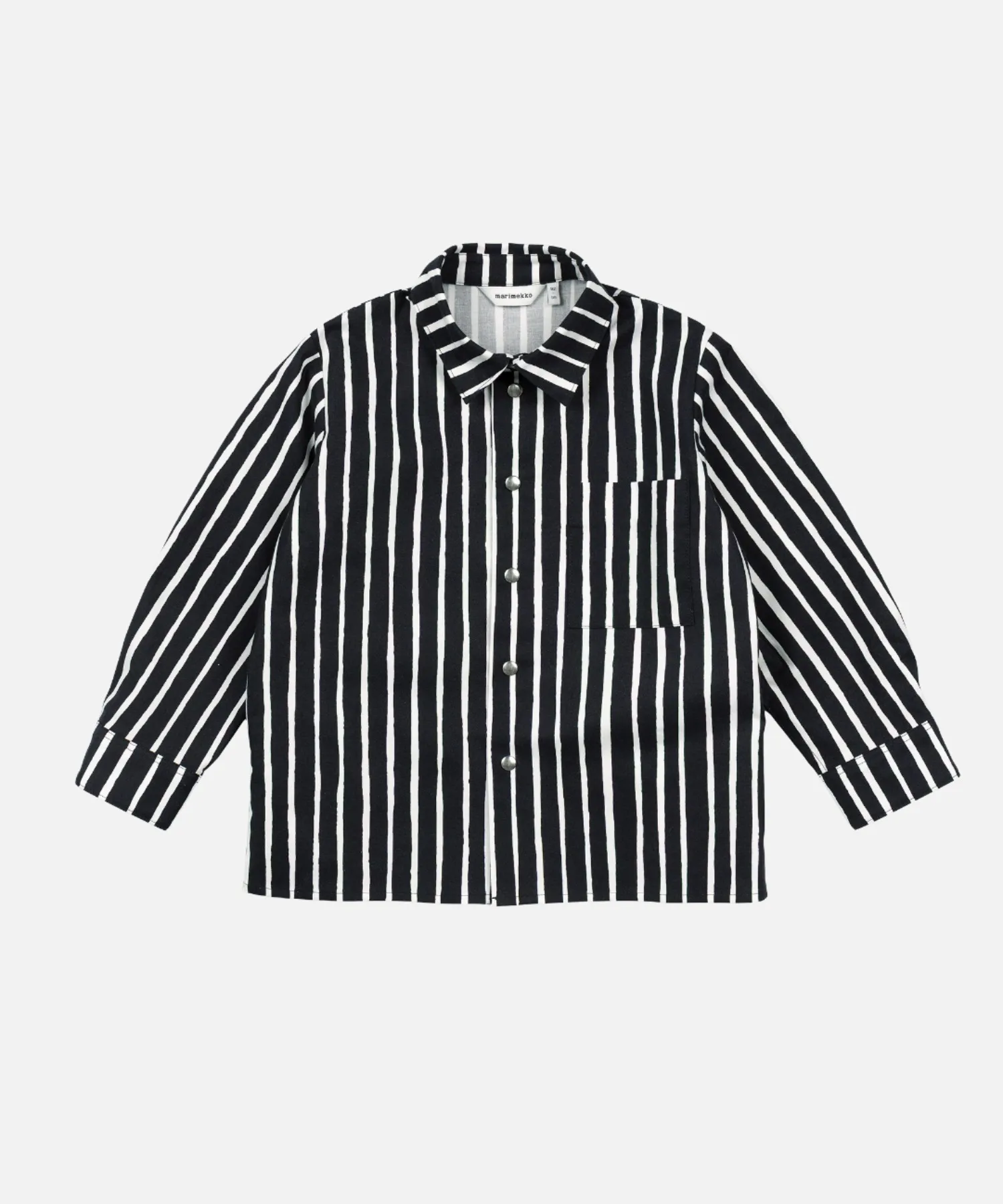 Детская рубашка Marimekko Vinkke Piccolo в полоску чёрная