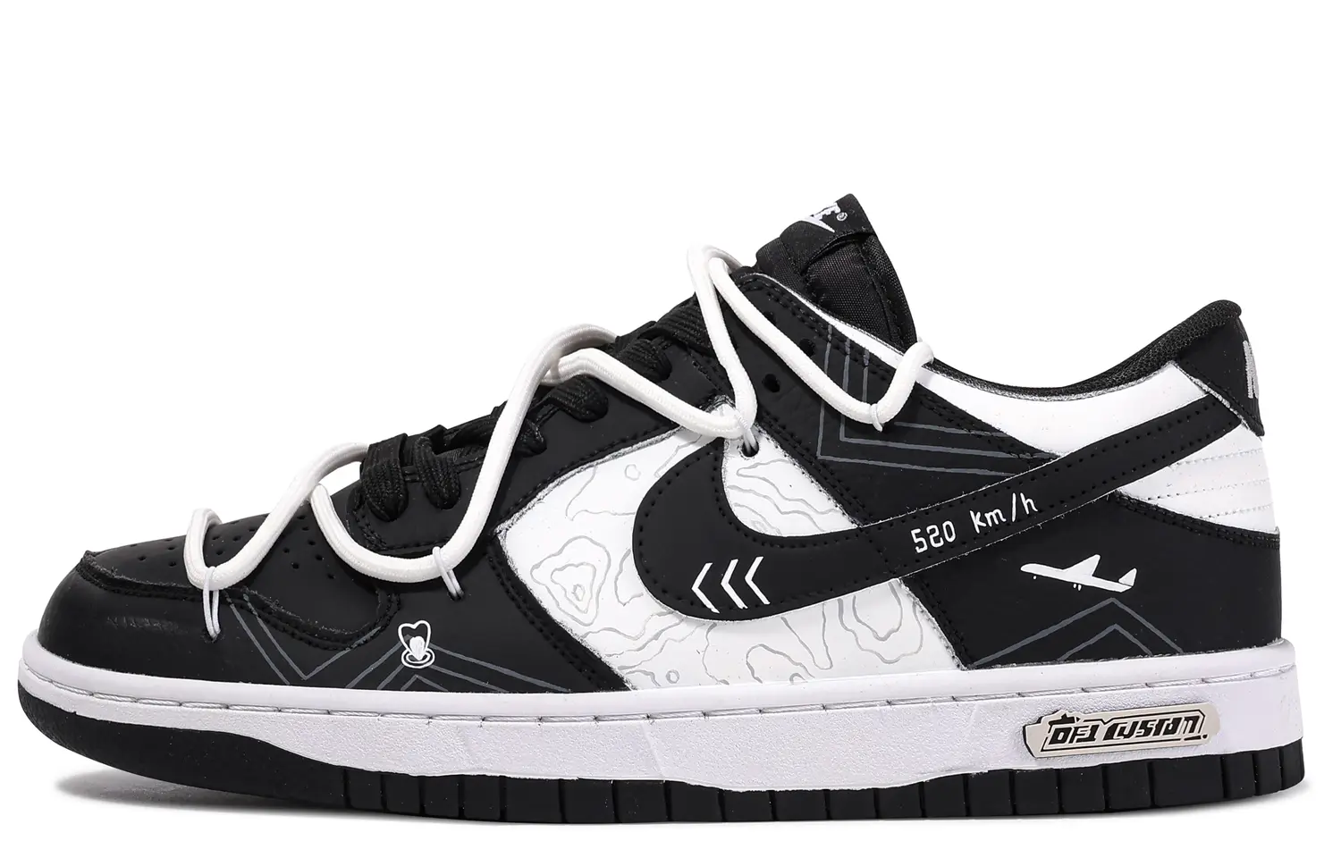 

Кроссовки Nike Dunk Skateboard Shoes Women's Low-Top Black White