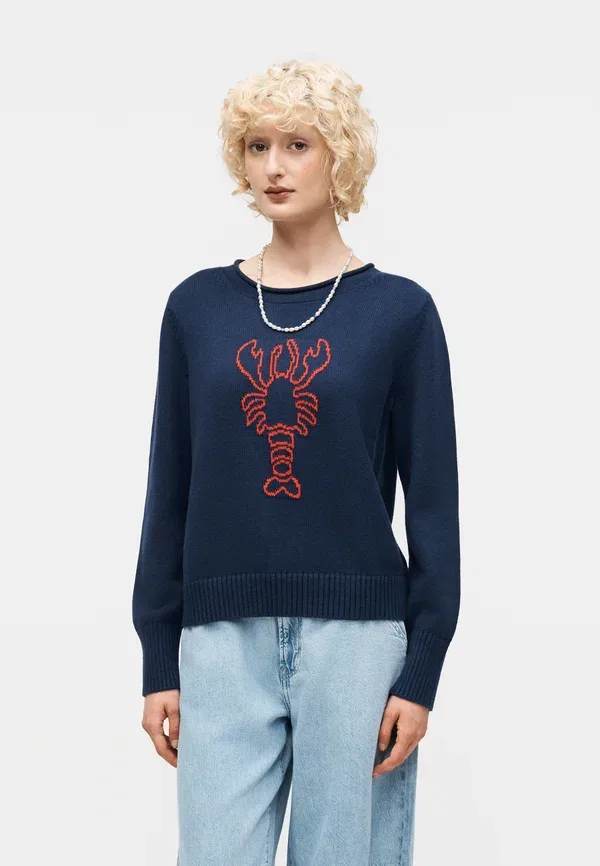 Джемпер с интарсией Gap, синий