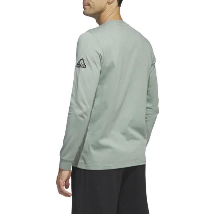 Футболка мужская зеленая Adidas, зеленый — фото 4