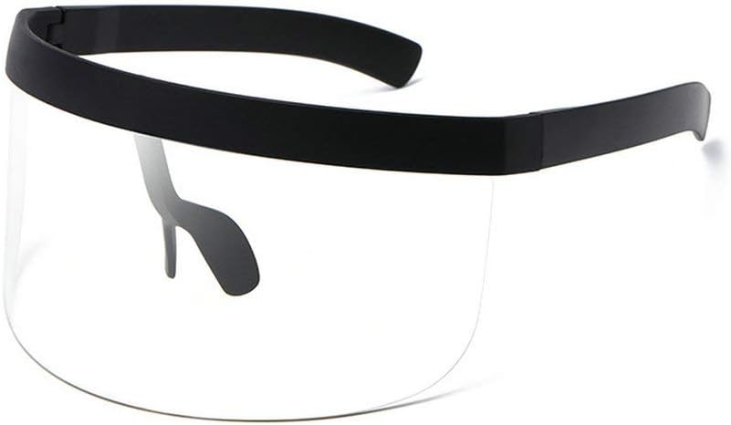 

Laureles Футуристические солнцезащитные очки большого размера с козырьком для женщин, плоская верхняя часть, оправа 172 мм, песочного цвета, солнцезащитные очки для мужчин, Transparent