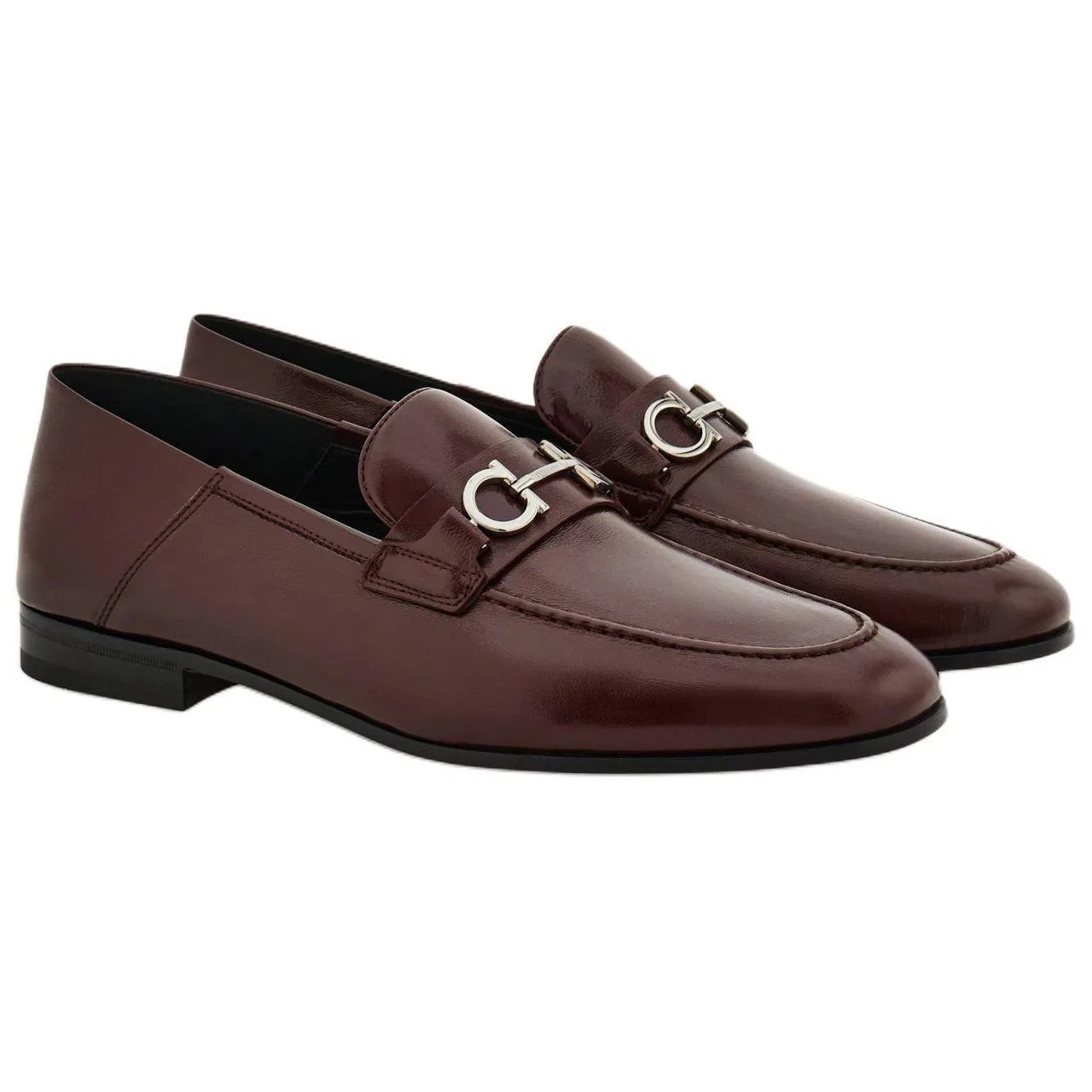Лоферы Gancini бордовые Ferragamo — фото 4