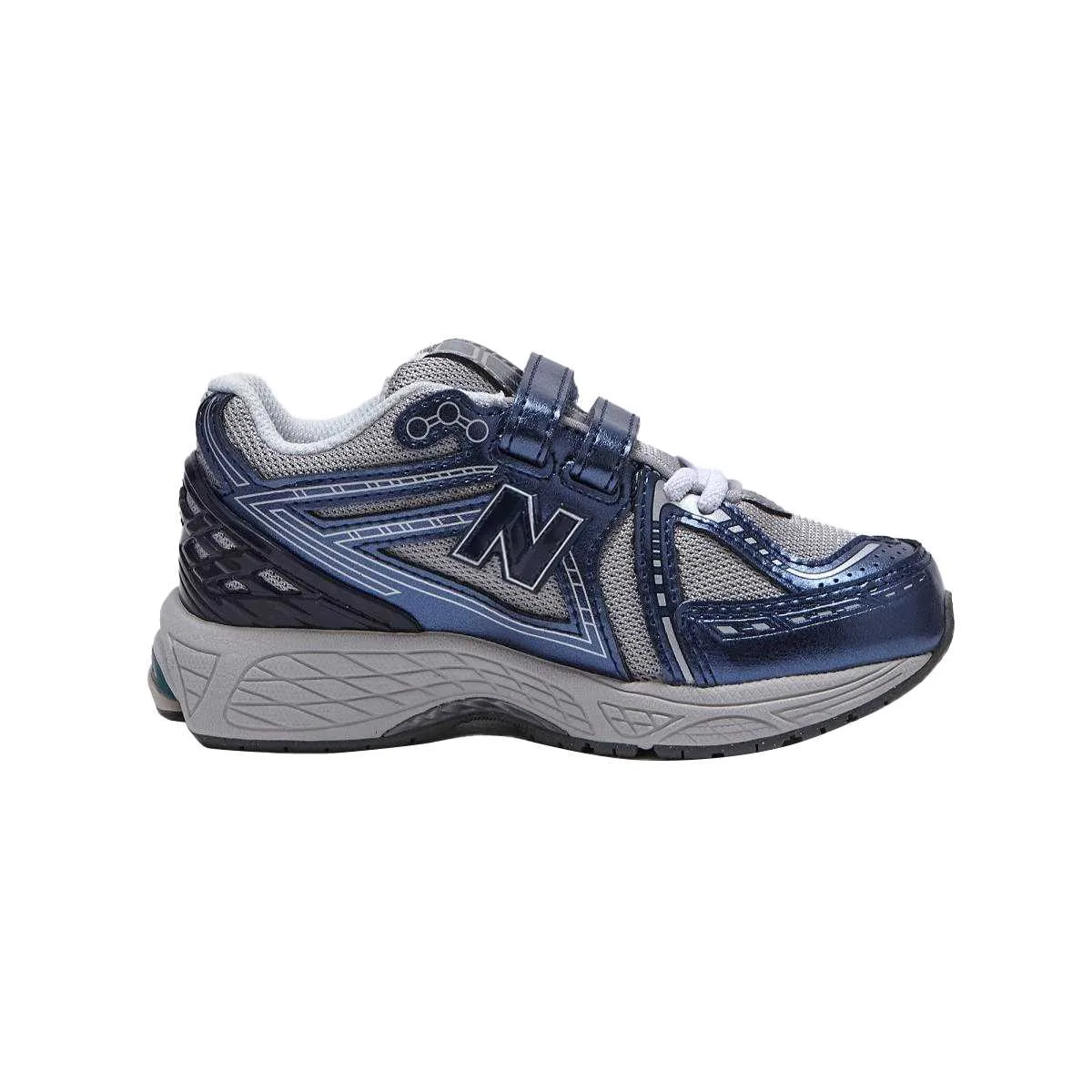1906 Polyester Rebound Low top Kids Lifestyle Shoes Wide для девочек и мальчиков 3-7 лет New Balance, (50) синий — фото 3