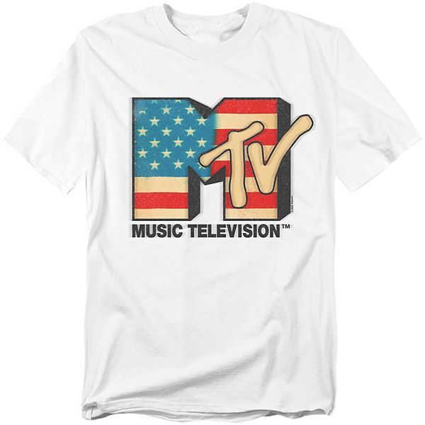 

Футболка Big & tall mtv americana logo white graphic Licensed Character