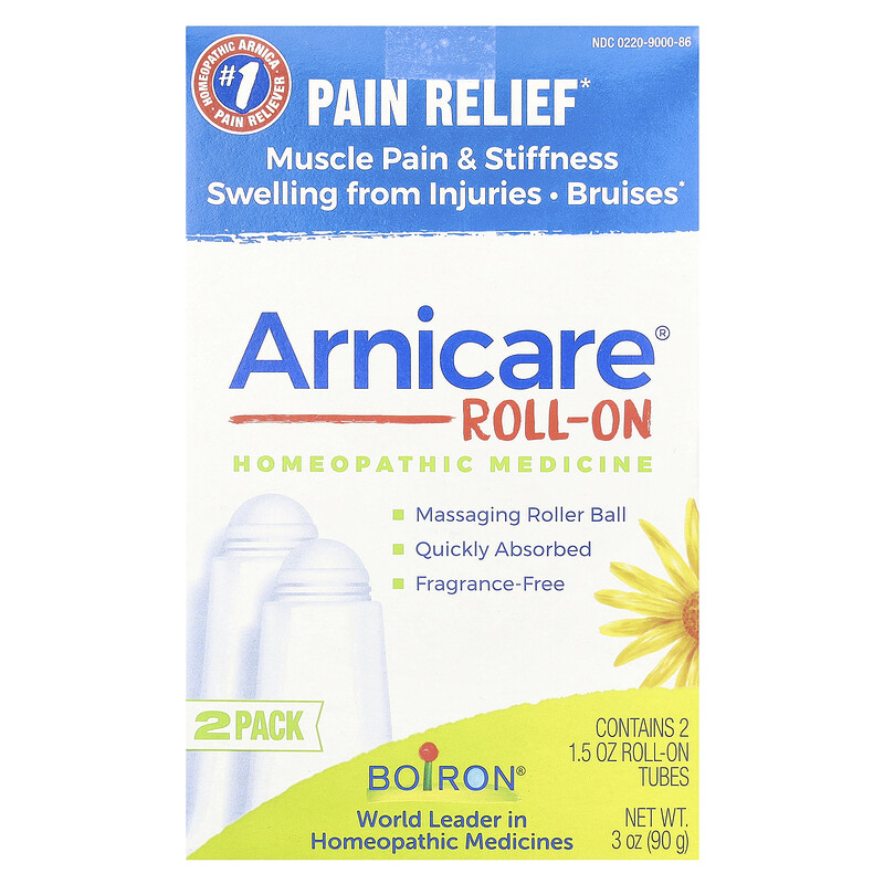 

Boiron, Arnicare, шариковое обезболивающее, 2 тюбика, по 1,5 унции