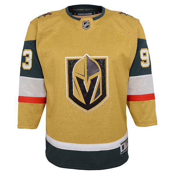 Футболка Vegas Golden Knights Premier игрока Митча Марнера для молодежи, золотая Outerstuff — фото 3