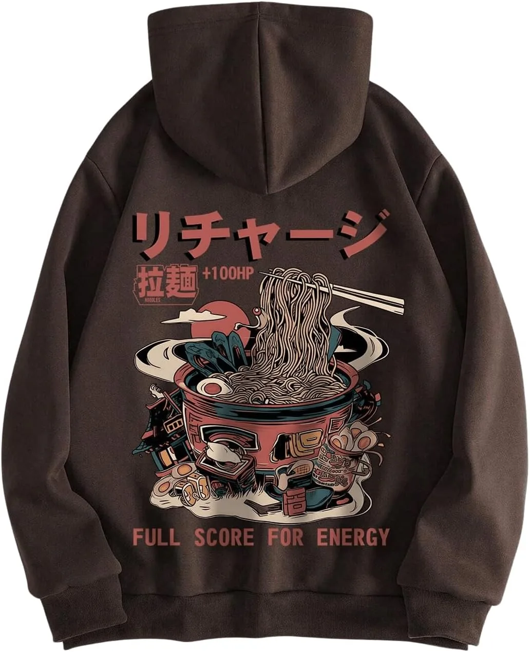 

Графический худи GORGLITTER мужской японский оверсайз с длинным рукавом