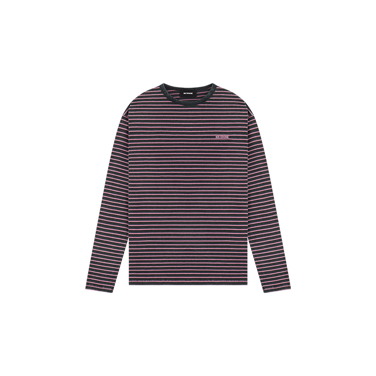 

Футболка с полосками и логотипом WE11DONE, фиолетовый