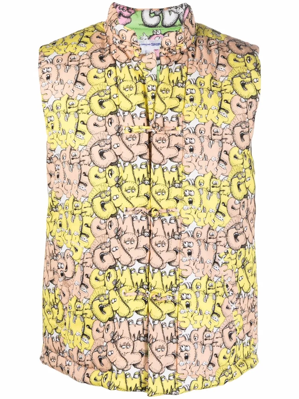 

Жилет с логотипом из коллаборации с Kaws Comme Des Garçons Shirt, желтый