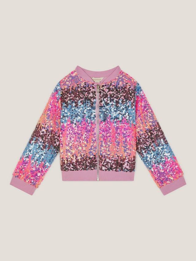 

Детская бомбер куртка с омбре и пайетками Monsoon, Multi