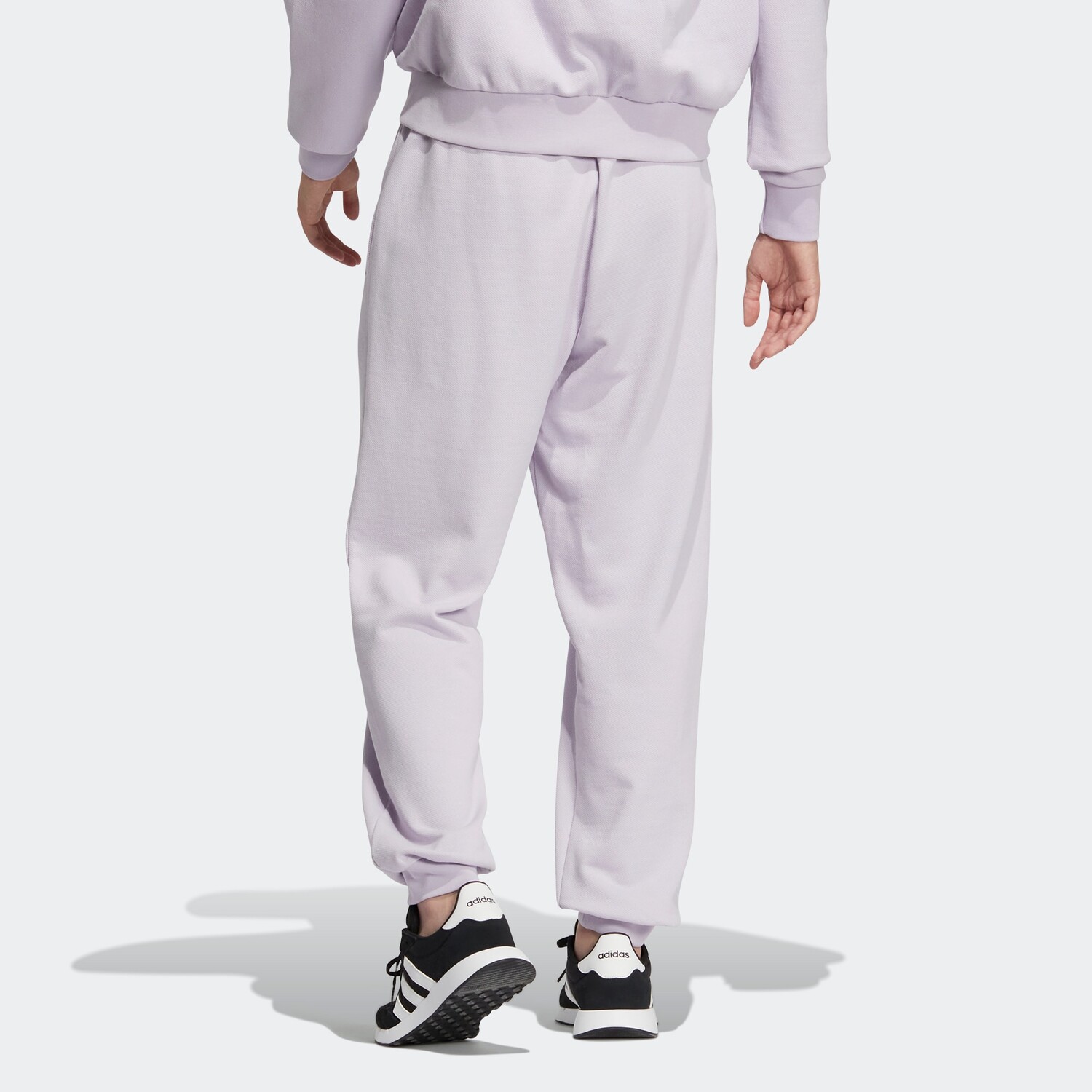 Трикотажные спортивные штаны унисекс Adidas, цвет Silver — фото 3