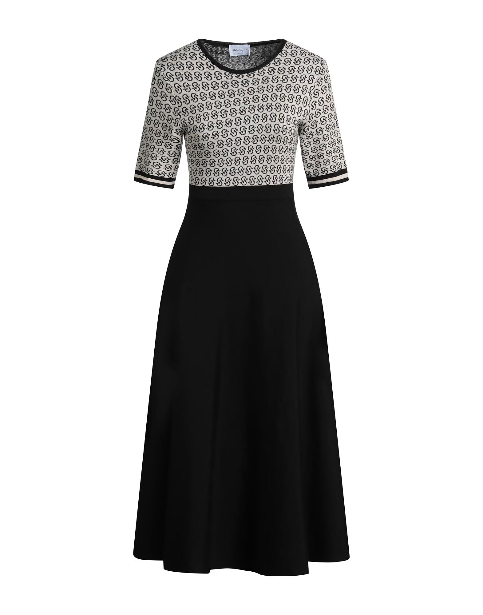 

Платье миди Ferragamo, черный