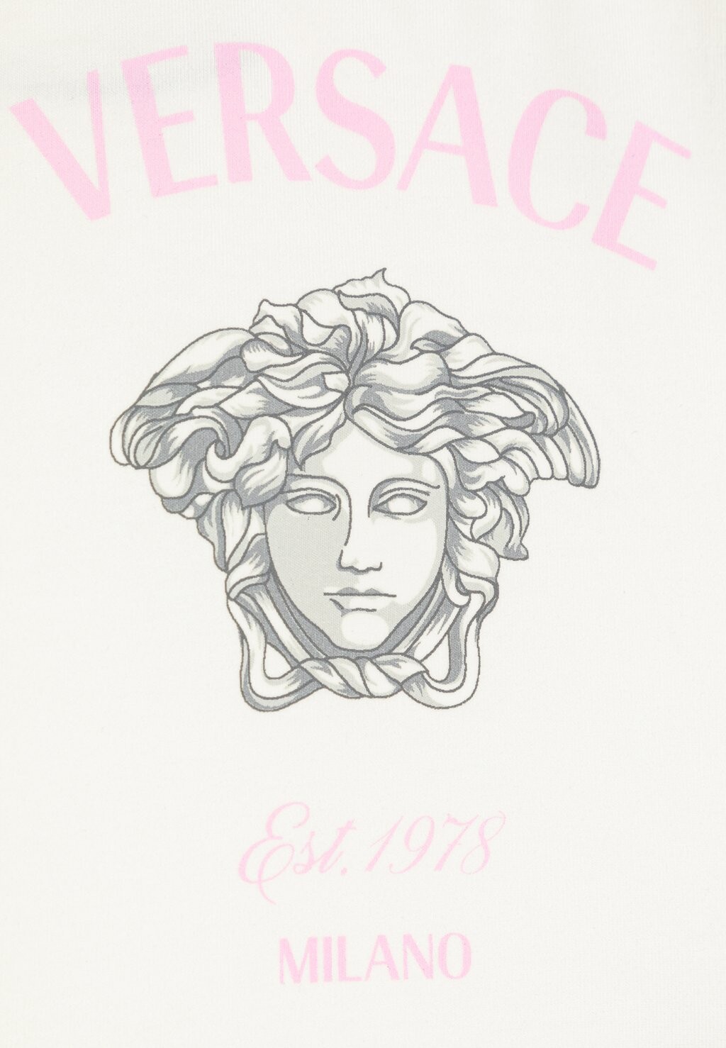 

Футболка с принтом Medusa Milano Unisex Versace, bianco/rosa