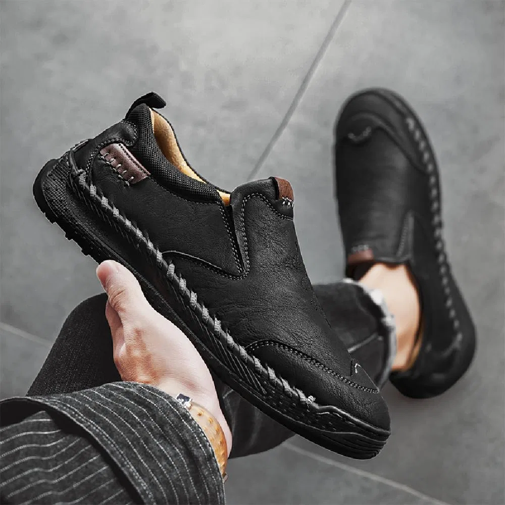 Лоферы кожаные легкие, Men's, Black Asifn — фото 2
