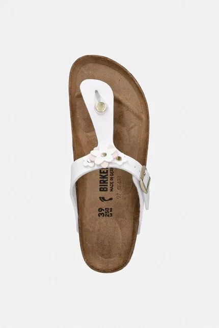 Сандалии-шлепанцы Gizeh Kids Flowers BF Birkenstock, белый — фото 4