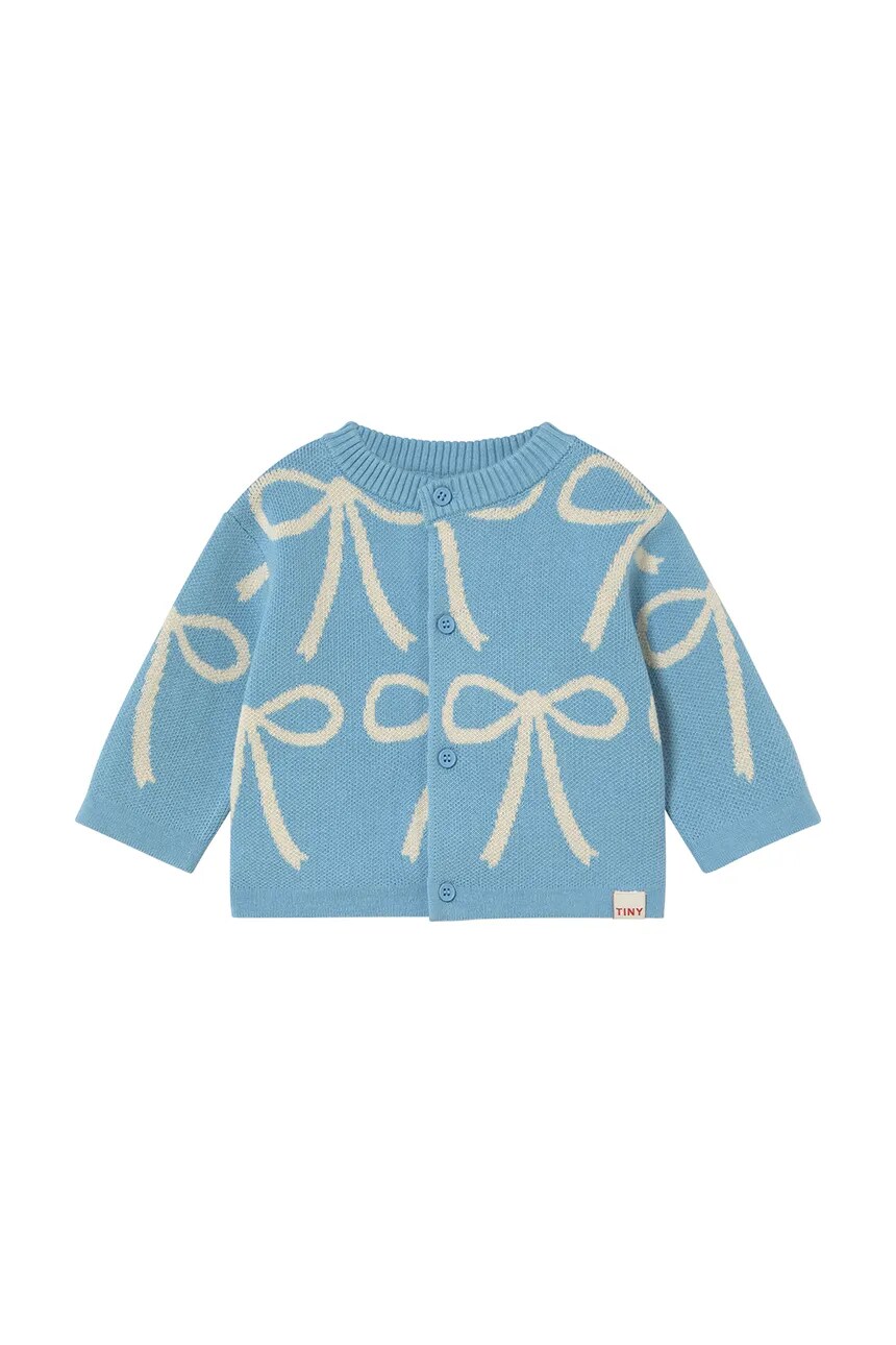 

Детский кардиган из хлопка BOWS CARDIGAN BABY Tinycottons, синий