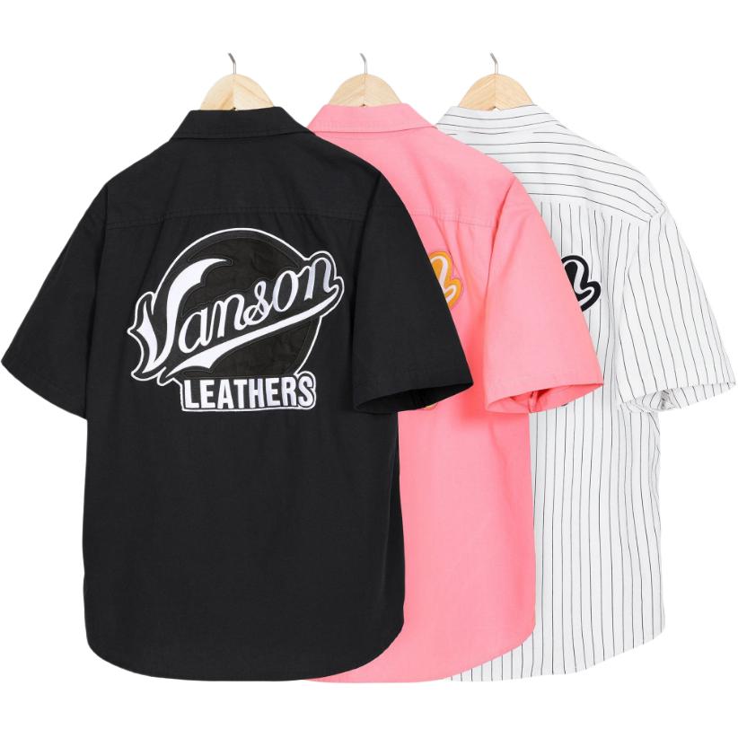 Vanson Leathers FW25 WEEK8 S/S рабочая рубашка Unisex Supreme, белый — фото 4